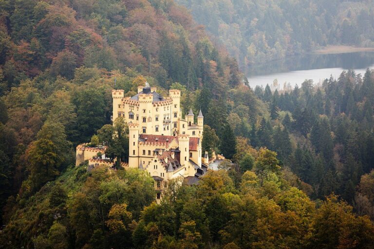 hohenschwangau-castle-from-above-lake-fall-leaves